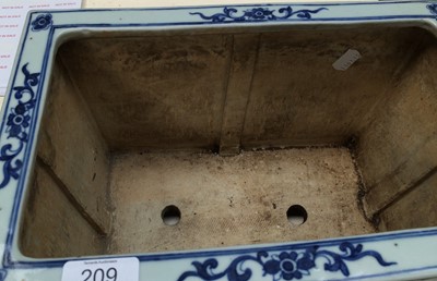 Lot 209 - A large Chinese porcelain flower brick painted...