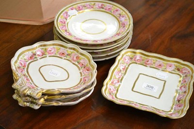 Lot 309 - A 19th century English part dessert service (9 pieces)