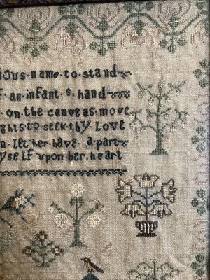 Lot 350 - Early 19th Century Sampler with a verse to the...