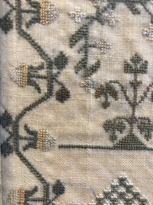 Lot 2142 - 19th Century Needlework Sampler Worked by...