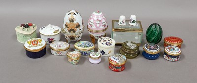 Lot 169 - A group of Halcyon Days and other enamel boxes...
