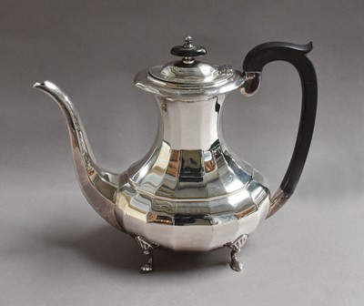 Lot 58 - A Three-Piece George VI Silver Tea-Service, by...