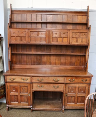 Lot 1269 - An Arts & Crafts Oak Dresser, by Hummerston...