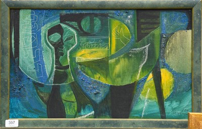 Lot 397 - SS Dutta (b.1933) Indian Abstract composition...