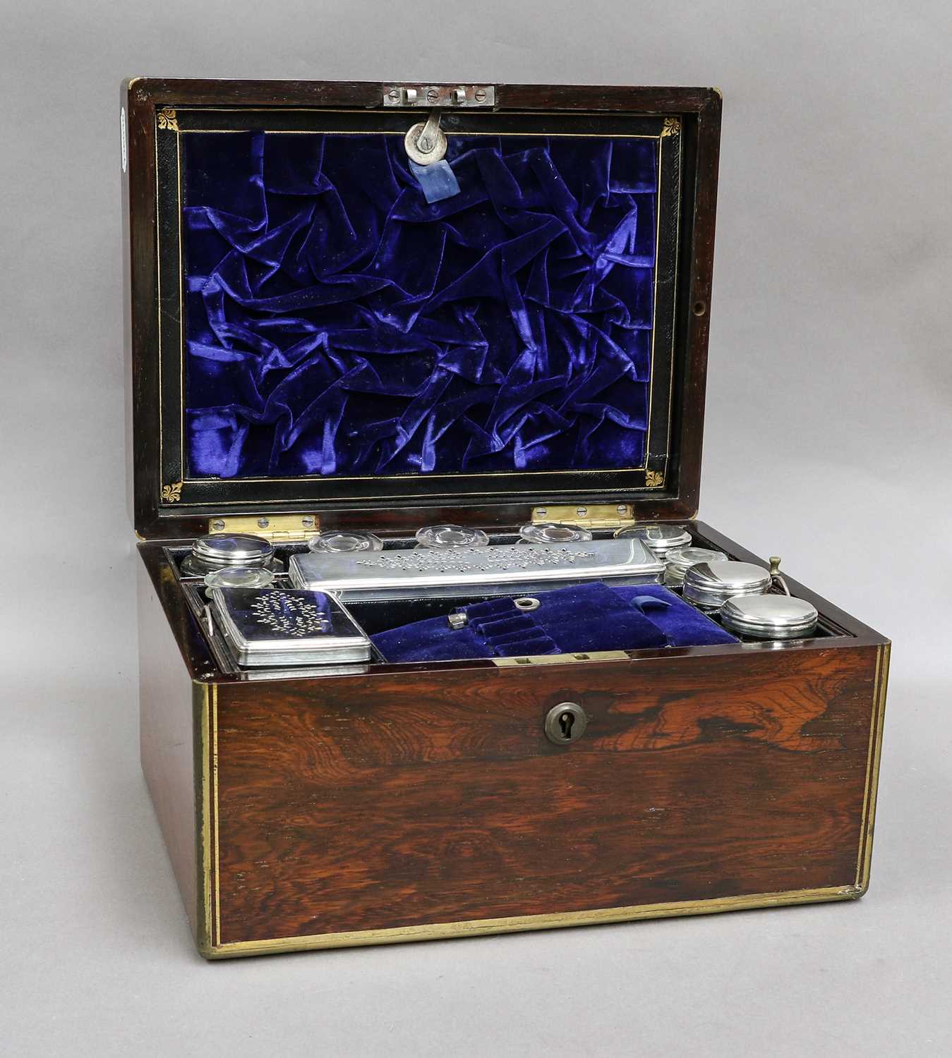 Lot 207 - Two Victorian travelling dressing/jewellery boxes