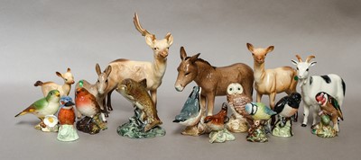 Lot 1192 - Beswick and Royal Doulton animals including:...