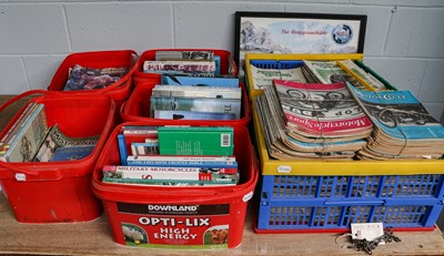 Lot 265 - Five boxes of books, two crates of magazines...