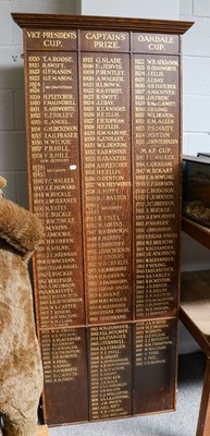 Lot 262 - Harrogate Golf club Captains board