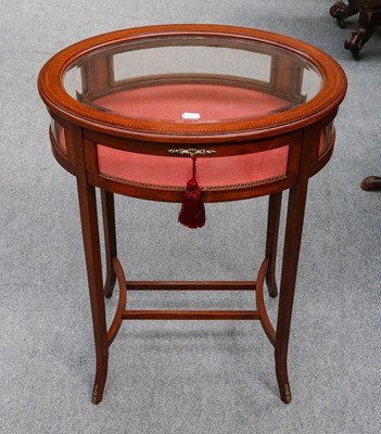 Lot 1152 - A reproduction mahogany bijouterie table, 58cm...