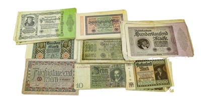 Lot 496 - 79 x German Inflation Banknotes, to include: 6...