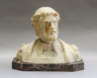 Lot 6 - A 20th century marble bust of Ludovici Ariosto,...