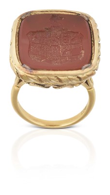 Lot 2339 - A Hardstone Intaglio Ring