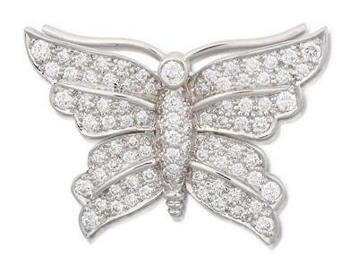 Lot 2331 - A Diamond Butterfly Brooch