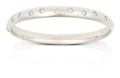 Lot 2311 - A Diamond Hinged Bangle