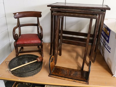 Lot 1074 - A 19th century mahogany child's open armchair,...