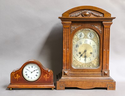 Lot 47 - A German chiming table clock, circa 1900,...