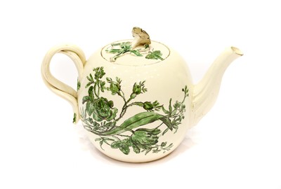 Lot 79 - A Leeds Creamware Teapot and Cover, circa 1775,...