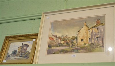 Lot 358 - Angus Rands (20th century), ";Gilling West";, signed, watercolour together with a watercolour...