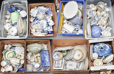 Lot 281 - Twelve boxes of assorted pottery and porcelain,...