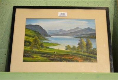 Lot 360 - N. Willis Pryce (20th century), ";The Golf Links. Ullswater";, signed, oil on board