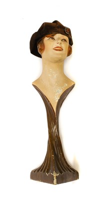 Lot 2087 - Circa 1930/40s Mannequin Head Bust, with...