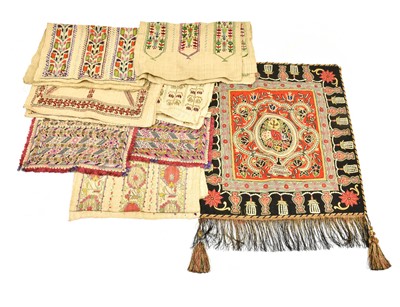 Lot 2156 - Early 20th Century Ottoman Woven Linen Panels,...