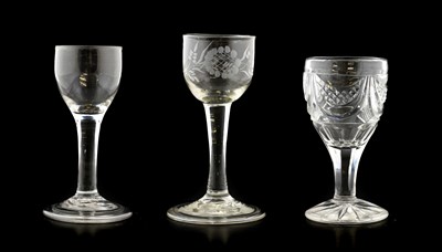 Lot 4 - A Wine Glass, circa 1760, the ovoid bowl...