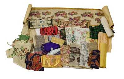 Lot 2146 - 18th Century and Later Assorted Silk Fragments...