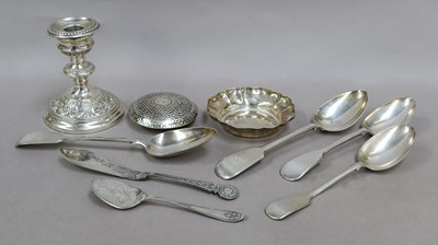 Lot 37 - A Collection of Assorted Silver, comprising: a...
