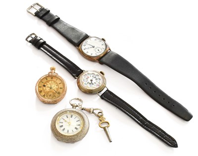 Lot 228 - A silver cushion shaped enamel dial wristwatch,...
