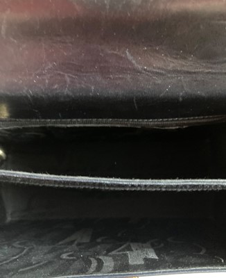 Lot 5025 - Salvatore Ferragamo Navy Leather Handbag Circa...