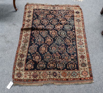 Lot 1000 - A 19th century Kashgai rug, the indigo boteh...