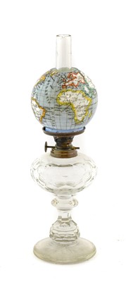 Lot 5 - An Austrian Glass Oil Lamp, early 20th century,...