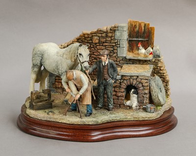 Lot 1055 - Border Fine Arts 'Finishing Off' (Horse and Blacksmith)