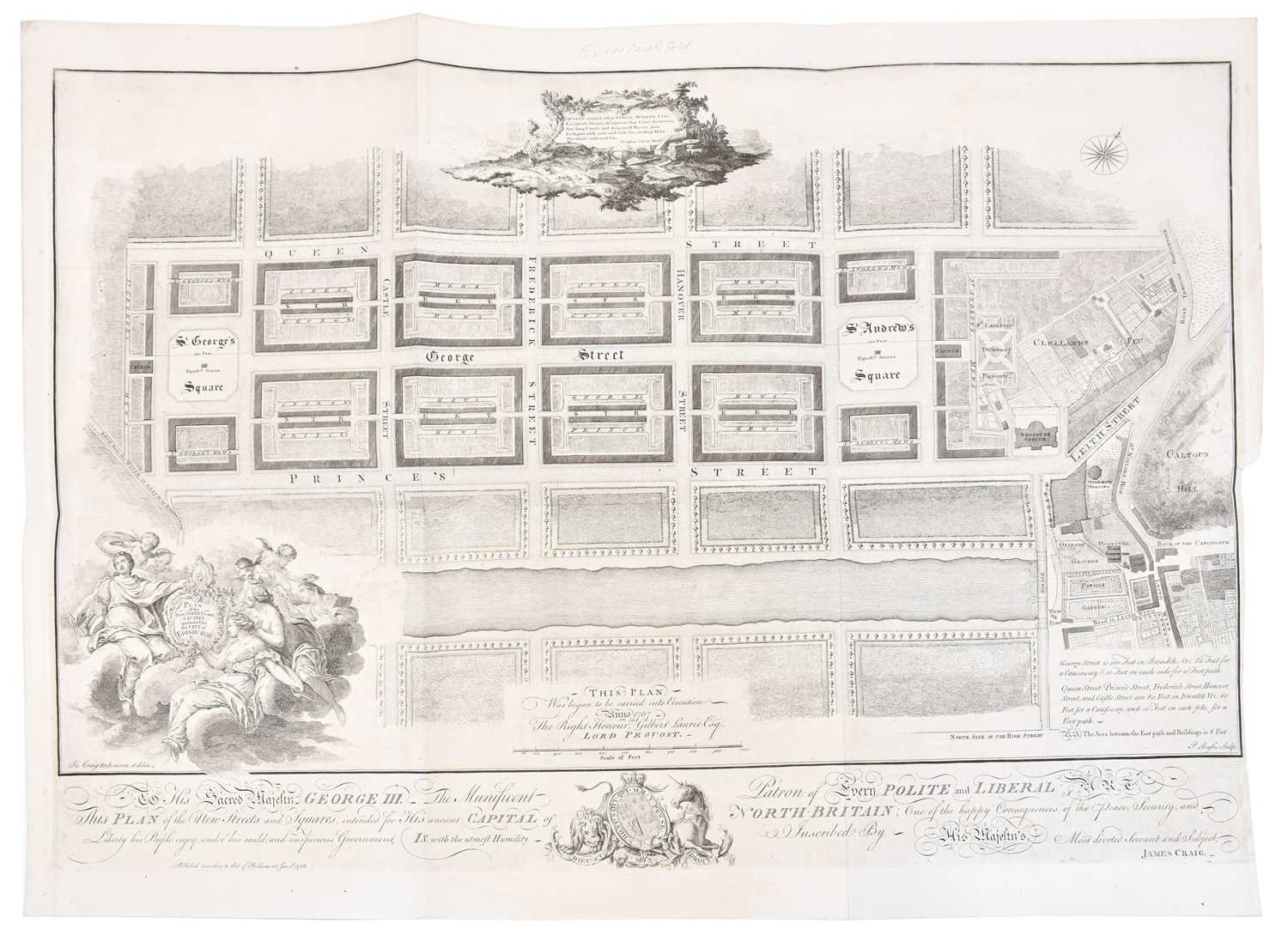 Lot 2138 - Edinburgh. Craig (James), Plan of the New...