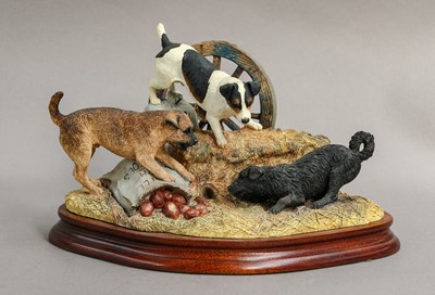 Lot 1075 - Border Fine Arts 'Terriers Ratting'