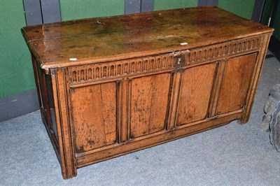 Lot 397 - A 17th century oak linen chest