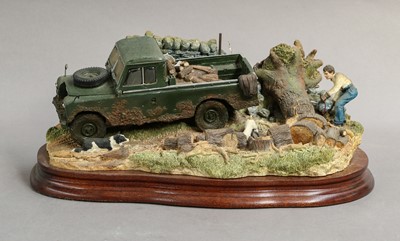 Lot 1018 - Border Fine Arts 'Clearing The Way' 2006 Land Rover