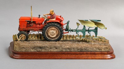 Lot 1036 - Border Fine Arts 'Reversible Ploughing' (Nuffield 4/65 Diesel Tractor)