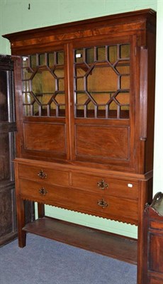 Lot 402 - A late 19th century mahogany display cabinet, 133cm wide