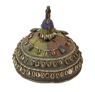 Lot 2396 - A Kuba Headdress, DRC, of domed circular form...