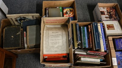 Lot 296 - Twelve boxes of books including auction...