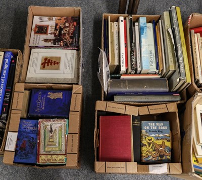 Lot 296 - Twelve boxes of books including auction...