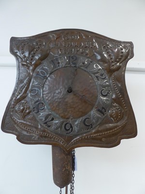 Lot 1078 - An Arts & Crafts Copper Wall Clock, attributed...