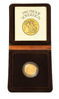 Lot 310 - Elizabeth II, Proof Sovereign 1981, obv....