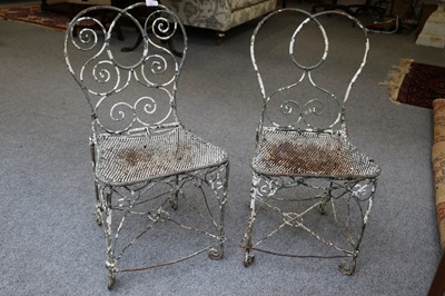 Lot 1271 - A Pair of Georgian Wirework Chairs