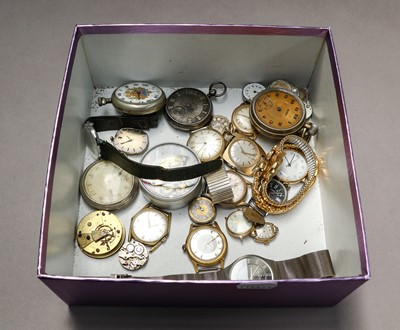 Lot 231 - A silver pocket watch and other watches