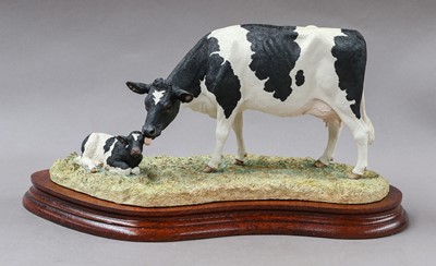 Lot 1093 - Border Fine Arts 'Holstein Friesian Cow & Calf'