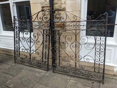 Lot 1109 - A pair of wrought iron gates