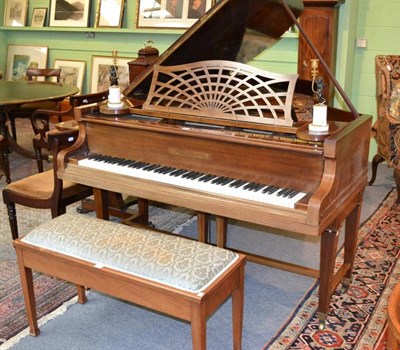 Lot 1217 - A Bechstein 6'9 " Mahogany Cased Grand Piano, circa 1920, raised on square tapering legs with brass